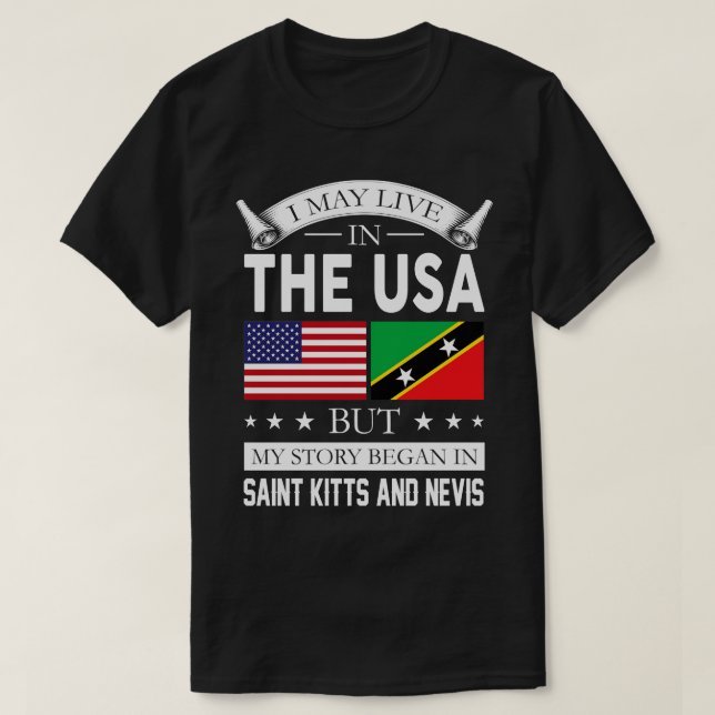 Camiseta Santo orgulhoso Kitts e Nevis Roots presente engra (Frente do Design)