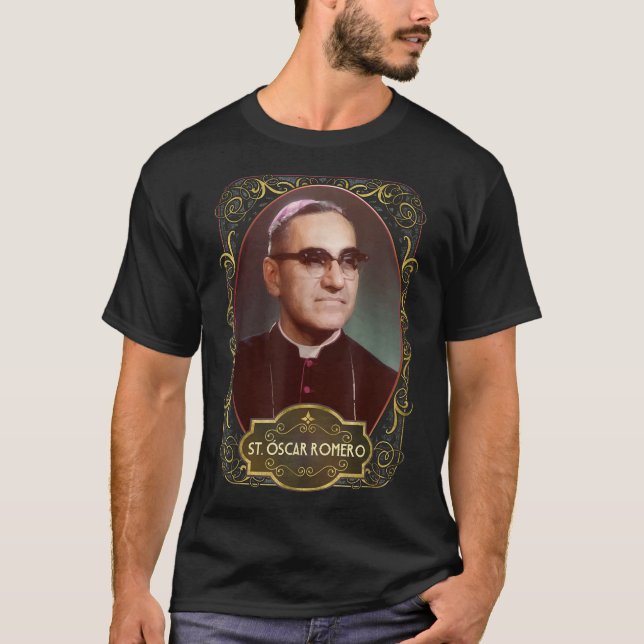 Camiseta Santo Oscar Romero El Salvador Santo católico Mons (Frente)
