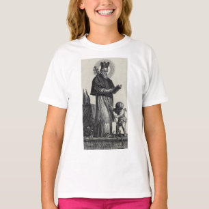 Camiseta Santo Patrício Apóstolo da Irlanda Arte Monocromát
