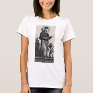 Camiseta Santo Patrício Apóstolo da Irlanda Arte Monocromát