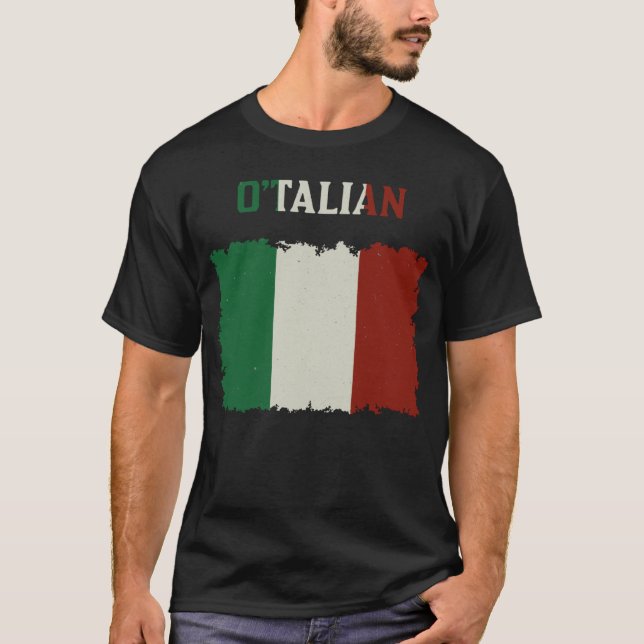 Camiseta Santo Patricks Dia Irlandês Italiano O-talian (Frente)