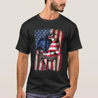 Camiseta Santo Patriótico Bernard American Flag Dog