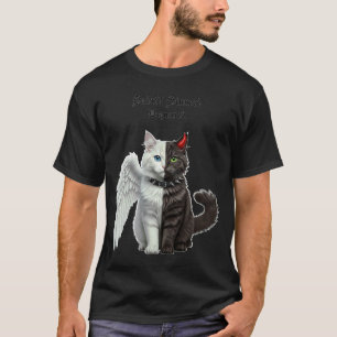 Camiseta Santo Pecador Depende. Gato Satânico Ateu de Gatin