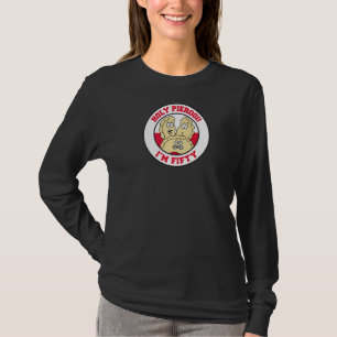 Camiseta Santo Pierogi, estou cinquenta e cinquenta anos de
