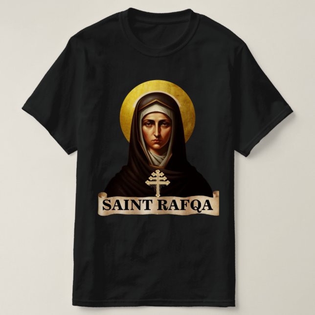 Camiseta Santo Rafqa, Maronite Nun, T-Shirt (Frente do Design)