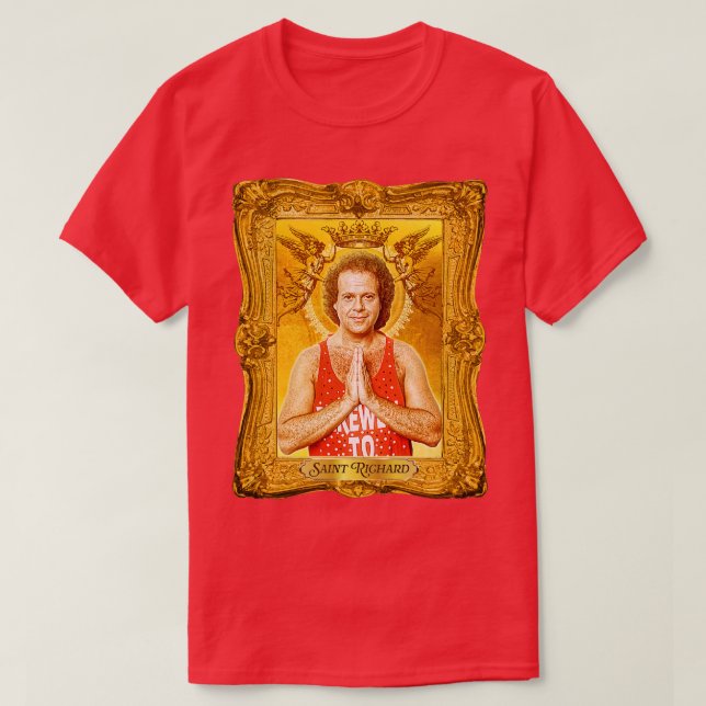 Camiseta Santo Richard Simmons - Ícone de Malhação Retroati (Frente do Design)