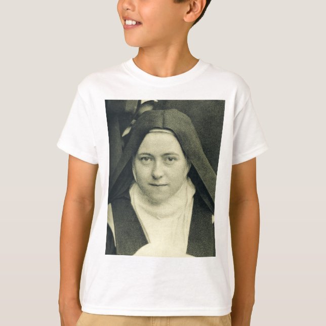 Camiseta Santo Terês da Criança Jesus e o Rosto Sagrado (Frente)