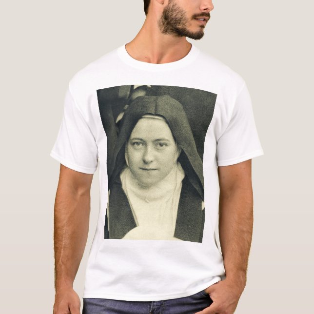 Camiseta Santo Terês da Criança Jesus e o Rosto Sagrado (Frente)