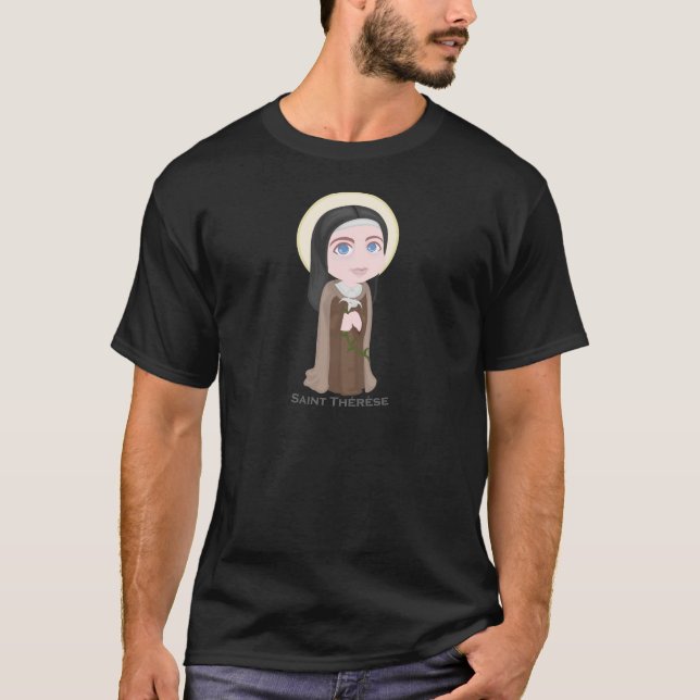 Camiseta Santo Therese do católico bonito de Lisieux (Frente)