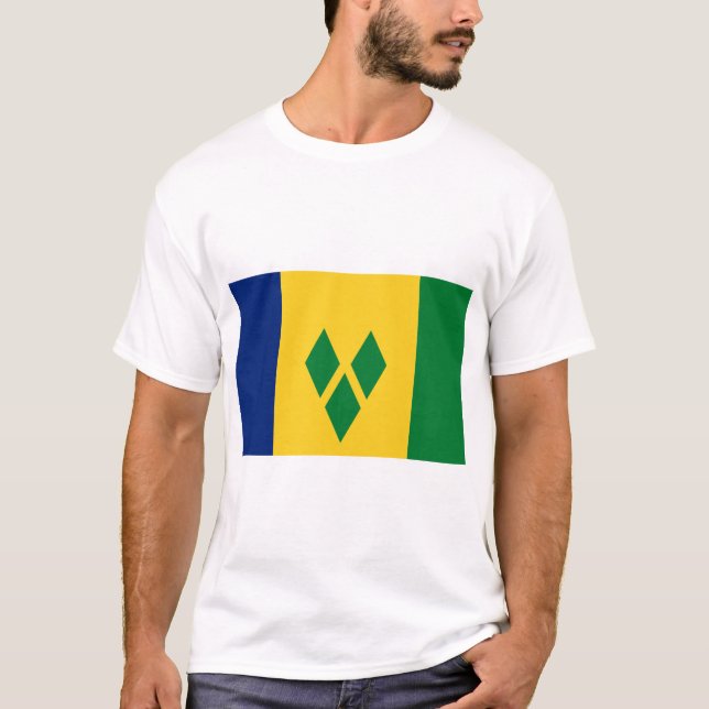 Camiseta Santo Vicente e Bandeira das Granadinas (Frente)