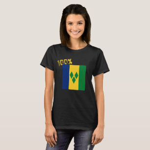 Camiseta Santo Vincent e Bandeira de Granadinas Vincy
