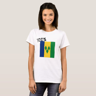Camiseta Santo Vincent e Bandeira de Granadinas Vincy