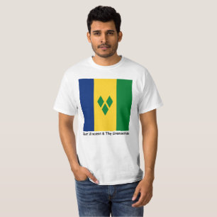 Camiseta Santo Vincent e Bandeira de Granadinas Vincy