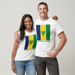 Camiseta Santo Vincent e Bandeira de Granadinas Vincy