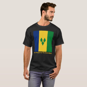 Camiseta Santo Vincent e Bandeira de Granadinas Vincy