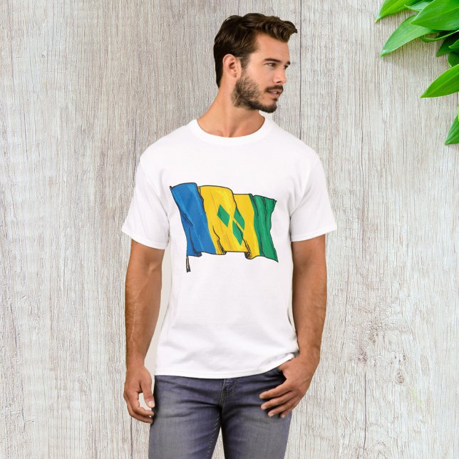 Camiseta Santo Vincent Flag (Criador carregado)
