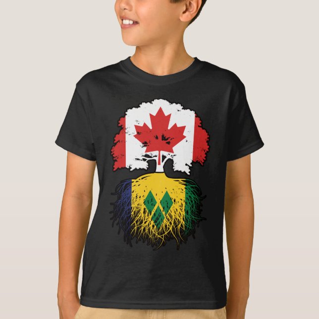 Camiseta Santo Vincent Vincentian Canadá Tree Root (Frente)