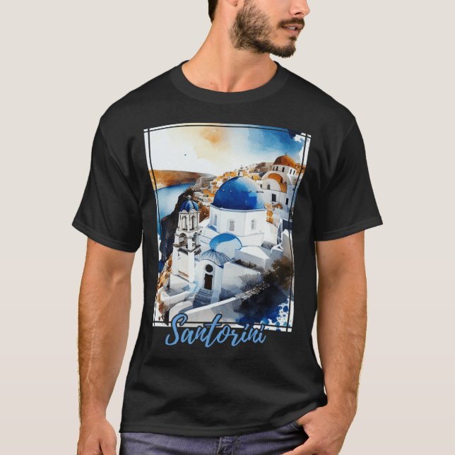 Camiseta Santorini Greece  Greek Island Vacation (Frente)