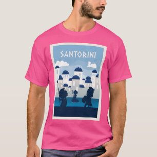 Camiseta Santorini - Jogos Conselhos - Poster de viagens mi