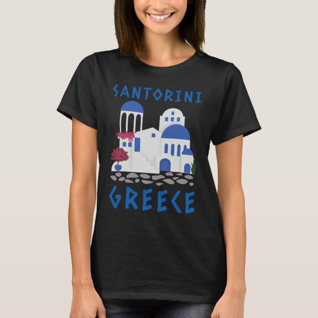 Camiseta Santorini, T-Shirt Grécia (Frente)