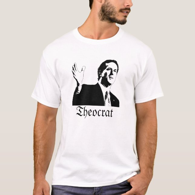 Camiseta Santorum Theocrat (Frente)
