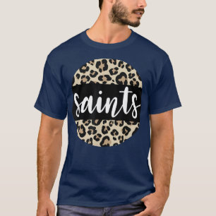 Camiseta Santos de Impressão Leopardo Equipe Mascot Escola