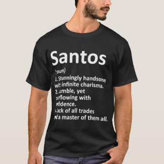 Camiseta SANTOS Definição Nome personalizado Engraçado Aniv