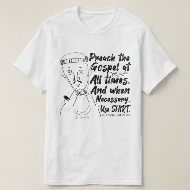 Camiseta Santos, Sayings & Shirts - Ruas. Francis (B&W) (Frente do Design)