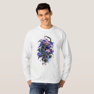 Camiseta Santuário Astral Bloom — Flora Cósmica Surrealista