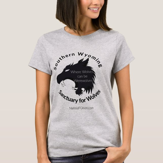 Camiseta Santuário do Sul de Wyoming para lobisomens (Frente)