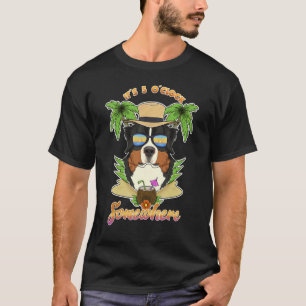 Camiseta São 5 O'Clock Algures Bebendo Bernese Mountai