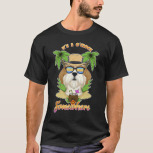 Camiseta São 5 O'Clock Algures, Bebendo Shih Tzu