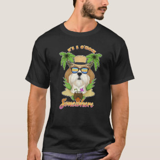 Camiseta São 5 O'Clock Algures, Bebendo Shih Tzu