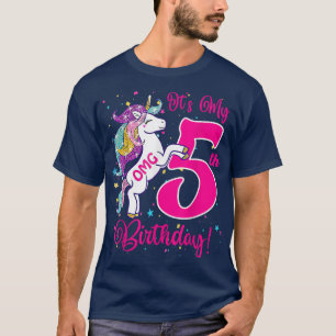 Camiseta São As Minhas 5 Roupas De Unicórnio De Aniversário