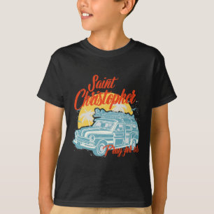 Camiseta São Cristóvão Surfista Cara Surfando Homens Praia