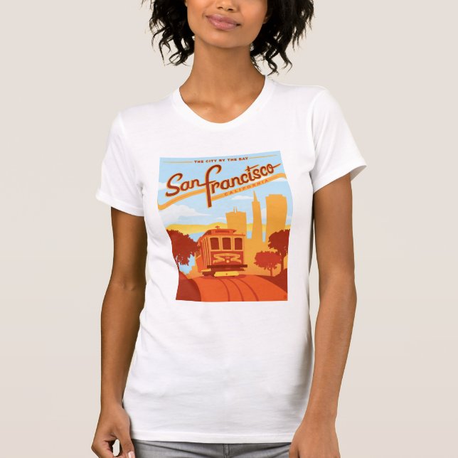 Camiseta São Francisco, CA - A cidade perto da baía (Frente)