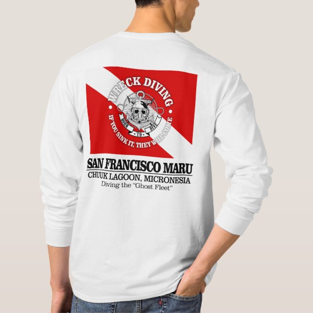 Camiseta São Francisco Maru (mergulho em naufrágio) (Verso)