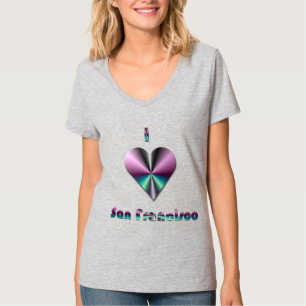 Camiseta São Francisco - Roxo e Turquesa