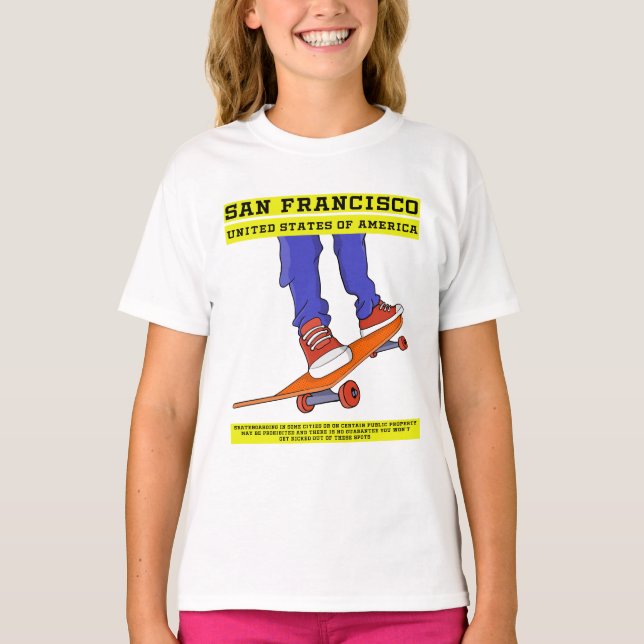 Camiseta São Francisco, Skate dos EUA (Frente)