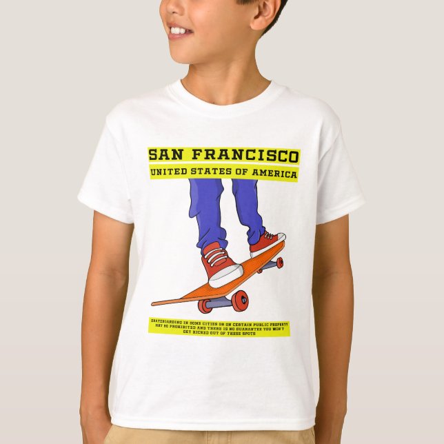 Camiseta São Francisco, Skate dos EUA (Frente)