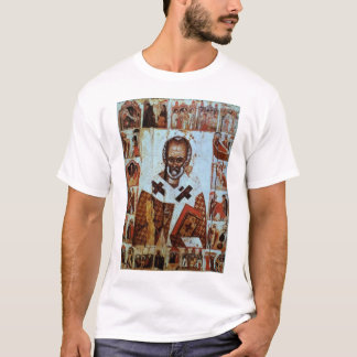 Camiseta São Nicolau com cenas de sua vida