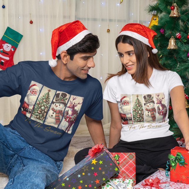 Camiseta "São os Padrões de Natal da Época (Criador carregado)