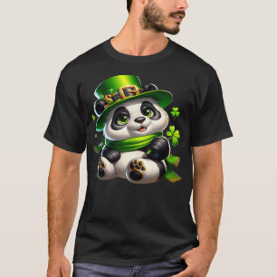 Camiseta São Patricks Bonitos Panda Fatos Irlandeses