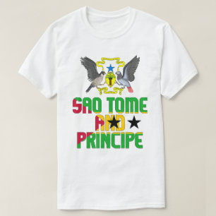 Camiseta São Tomé e Príncipe Bandeira e Casaco de Armas