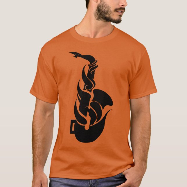 Camiseta Saofone retrô de desenho animado (Frente)