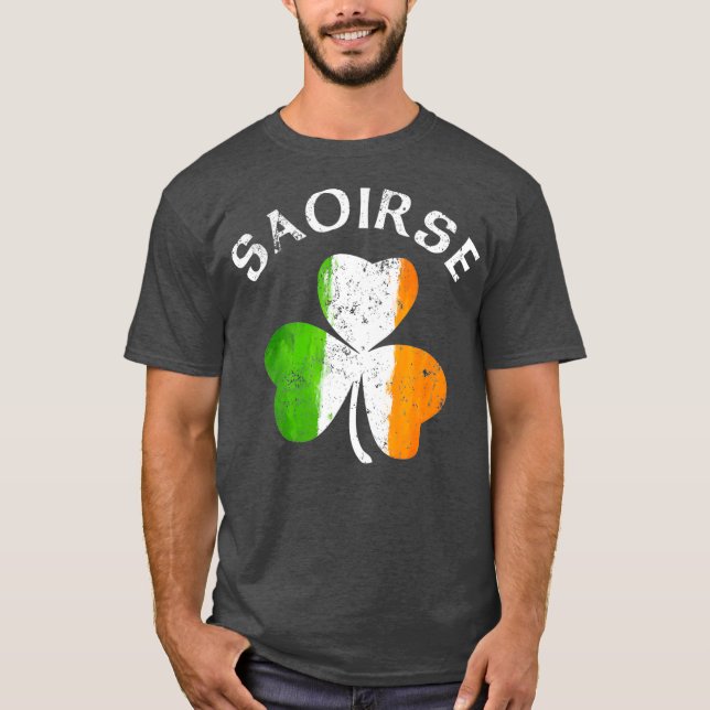 Camiseta Saoirse Name Gift Lucky Irish Orgulho (Frente)