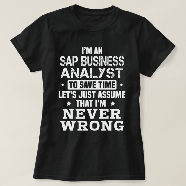 Camiseta SAP Business Analyst (Frente do Design)