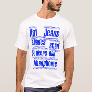 CAMISETA SAPATILHAS E FONES DE OUVIDO DO LENÇO DAS MÁSCAR