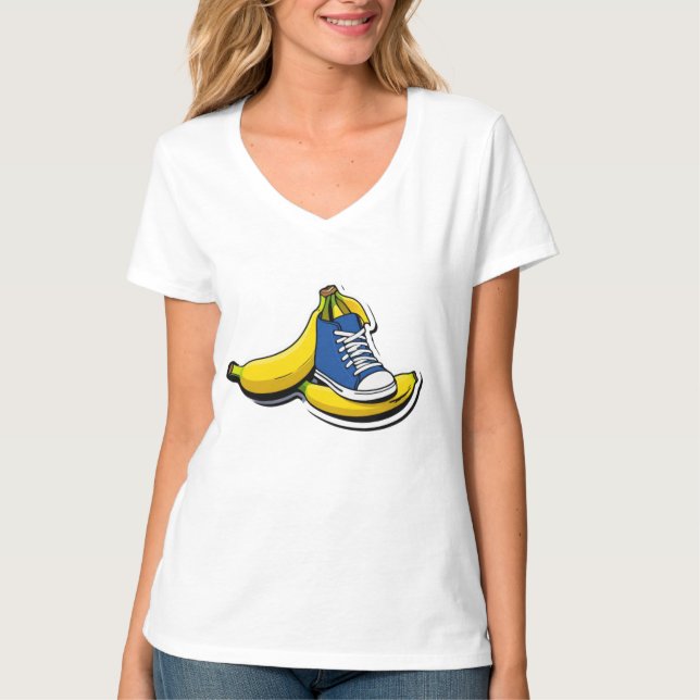 Camiseta Sapato com bananas (Frente)