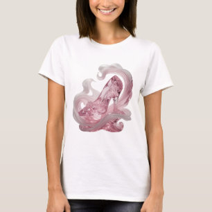 Camiseta Sapato de Vidro Rosa GLASS SLIPPER Design Ousado